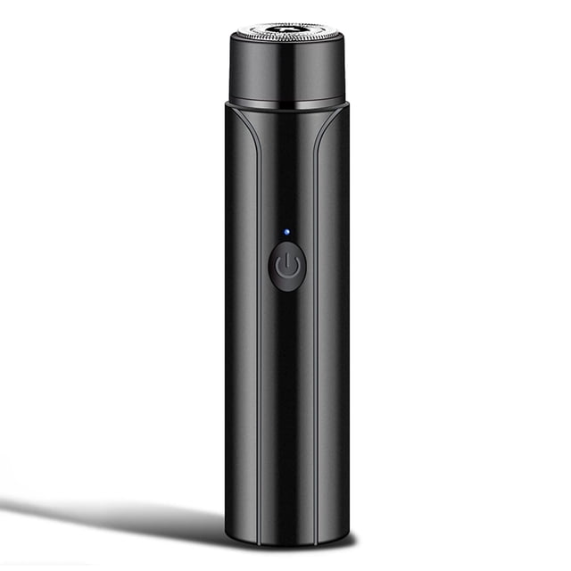 Mini afeitadoras eléctricas, portátiles, recargables por USB, perfectas para viajes y retoques, afeitadoras eléctricas unisex para hombres, color negro