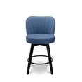 thumbnail image 6 of MINCETA Counter Stools,26" 360 Free Swivel Vertical Line Modern Upholstered Counter Height Bar Stools,Set of 2,Performance Fabric in Navy, 6 of 10