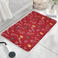 thumbnail image 3 of Red Christmas Candy Cane Pattern Flannel Non Slip Door Rugs,Washable Door Mats Indoor,Decorative Door Mats,Dirt-Resistant and Absorbent Doormat for Entrance,Bedroom,Kitchen,Bathroom,23.5x16in(60x40cm), 3 of 5