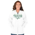 thumbnail image 4 of Look At Thyme Green Thumb Gardening Zip Hoodie Sweatshirt Women Brisco Brands M, 4 of 6