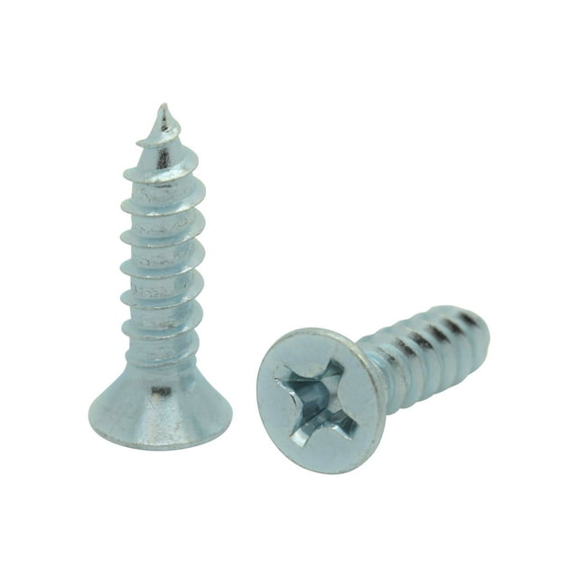 IMScrews 200pcs #8 X 3/8" Stainless Steel Flat Head Phillips Wood Screws - 18-8 (304) Self Tapping, Rust Proof