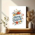 thumbnail image 6 of UXIEQU Merry Christmas Floral Wreath Canvas Art 15.75x11.81 Inches, 6 of 8