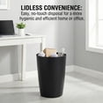 thumbnail image 5 of HOLDN’ STORAGE Small Trash Can with Open Top for Compact and Tight Spaces – 1.58 gal Capacity, Glossy Black, 5 of 8