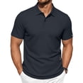 thumbnail image 7 of Dresfit Mens Breeze Shirts Short Sleeve Mesh Polo Shirts 2026 Summer Cooling Lapel Athletic Polo Shirt Breathable Quick Dry Elastic Waist T Shirts M, 7 of 7