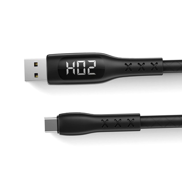 Sidaley Cable de carga USB inteligente desconectado Anti-Twine Resistencia a la flexión en pantalla Salida estable Temporizador Conector de pantalla Type3 NO3