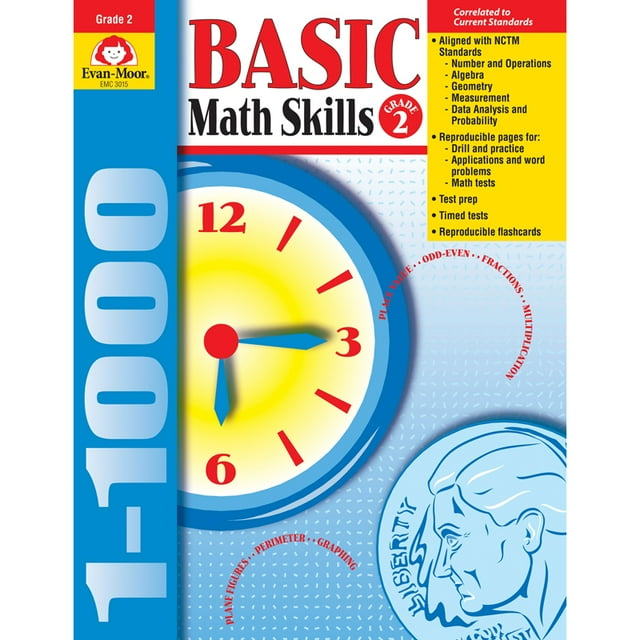 EVAN-MOOR Éditeurs Éducatifs Compétences Mathématiques de Base GR 2