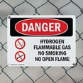 thumbnail image 5 of (2 Pack) Hydrogen Flammable Gas No Smoking Open Flame OSHA Danger Sign 24 Inch X 18 Inch Indoor / Outdoor Rust-Free Aluminum Metal Signs for Workplace, Workshop, and Construction Site,, 5 of 8