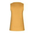 thumbnail image 4 of Qertyioot Économies d'Été 2024 pour Femmes Couleur Unie Bouton Col Rond Sport pour Extérieur Haut Court Ajusté Col Rond, 4 of 5