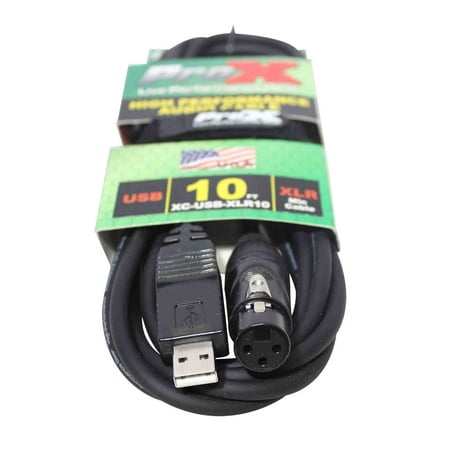 UPC: 0019372406242 | ProX XC-USB-XLR10 XLR-F to USB High Performance Audio Cable – 10 Feet