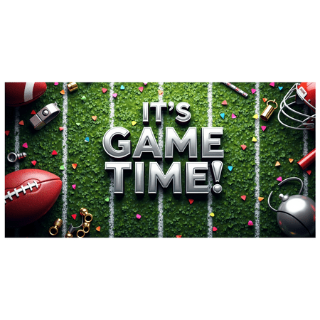 LUUFILx Game Day Party Backdrop Banner for Sports Events and Celebrations Football Decorations Background Photography Props Tailgate Decor Party Supplies