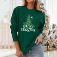 thumbnail image 4 of Craaazy Christmas Fashion Long Sleeve Round Neck Shirts for Women Christmas Printing Loose Blouse Capless Sweatshirts Top Gifts, 4 of 8