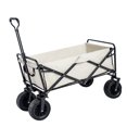 thumbnail image 2 of Carrito plegable carrito de viaje pesado carrito de comestibles plegable carrito de compras al aire libre camping car 8 pulgadas ruedas blancas, 2 of 10
