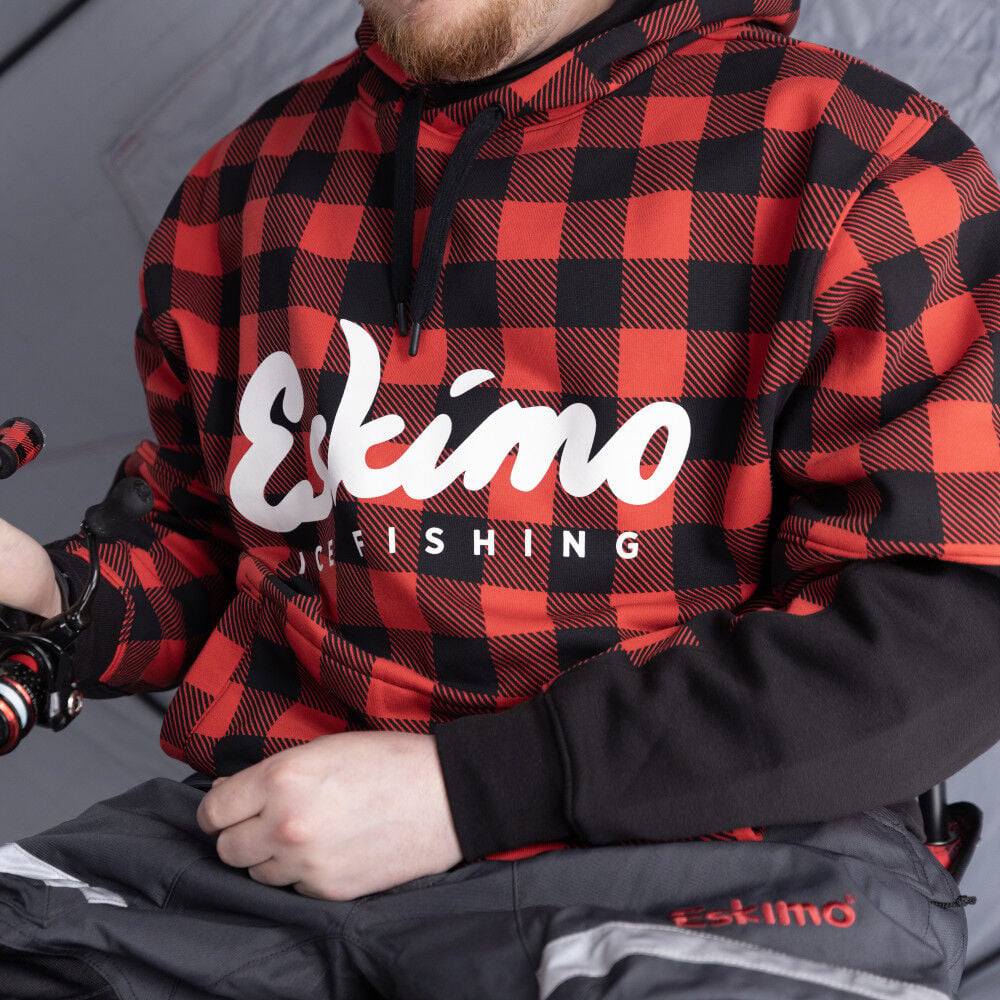 thumbnail image 2 of Eskimo Retro Buffalo Plaid Hoodie, Unisex, Plaid, 3X, 2 of 8