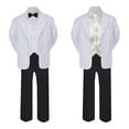 thumbnail image 2 of 5-7pc Formal Black White Suit Set Ivory Bow Necktie Vest Boy Baby Sm-20 Teen, 2 of 3