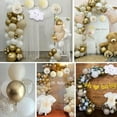 thumbnail image 4 of AYUQI Baby Shower Decorations Boys Girls, Beige Cream Baby Shower Neutral Kit with Balloon Arch, Banner, Gold Dots Garland, Cake Topper, Paper Pompoms for Unisex Gender Reveal Party, 4 of 8
