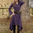 thumbnail image 1 of Vendredi Fou TIMIFIS Robes d'Automne Mode Femmes Manches Longues Ajustées Col Rabattu Robe Asymétrique Asymétrique Haute-Basse pour Dames Robes d'Invitée de Mariage d'Automne, 1 of 6
