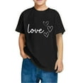 thumbnail image 5 of Riecok Valentine's Day 2-8 Years Boys Cotton Birthday T Shirts Crewneck Short Sleeve Toddler Kids Girls 2025 Comfortable Shirt Kids Clothes Toddler Kids Girls 2025 Summer Tops Black 3 T, 5 of 5