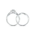 thumbnail image 4 of 14kt White Gold Round Diamond Bridal Wedding Ring Band Set 1 Cttw, 4 of 4
