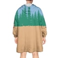 thumbnail image 2 of Wearable Oversized Blanket,Blue Bigfoot and Guitar Pattern Wearable Blanket Hoodie for Adults,Cozy Hooded Blankets with Super Pockets,Super Warm Fuzzy Pullover for Women & Men, 2 of 6