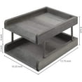 thumbnail image 2 of MyGift 2-Tier Rustic Gray Wood Office Desktop Document Organizer, 2 of 6