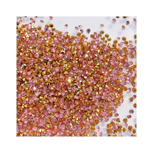 Qarigey 1000 piezas de diamantes de imitación de fijación en caliente, cristales redondos en punta, piedras Strass, dijes para decoración de uñas, Ropa, zapatos y accesorios Miscelánea tipo5 Qarigey AP009833-05