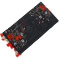 thumbnail image 4 of HSHDLDF Foulard Boho pour Femmes Légère à Imprimé Floral Foulard Automne Hiver Mode Châle à Franges, 4 of 5