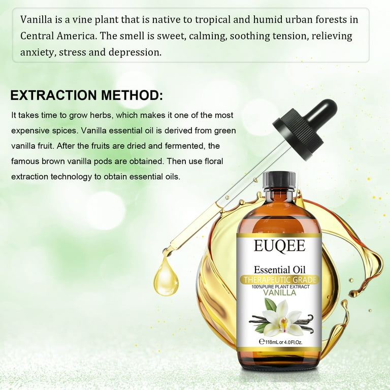 Essential Oil 100% Pure VANILLA Essential Oil - Stress Anxiety