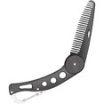 thumbnail image 1 of wonim44 Stainless Steel Folding Beard Comb, Portable Multifunction Anti Static Fine to Medium Metal Hair Comb for Men Grooming, Combing Hair, Beard, and Mustache Styling, 1 of 1