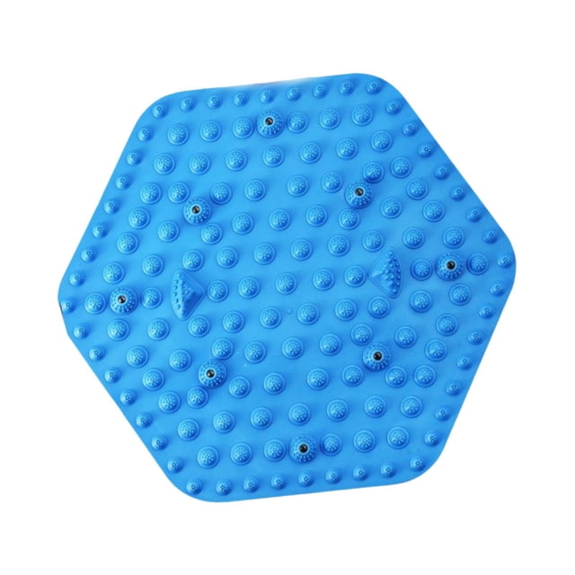 Almohadilla de masaje de pies, alfombrilla de acupuntura, alfombrilla de juego para masaje de suelo, almohadilla de masaje de puntos de presión Hexágono azul