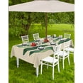 thumbnail image 4 of nqOlkjepod Green Botanical Outdoor Tablecloth with Umbrella Hole & Zipper, Tropical Leaves Rustic Farmhouse Rectangle Table Cover 60x102 Inch, Dining Waterproof Table Cloth Protector for Patio/Party, 4 of 7