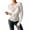 White, variant on Women's Sheer Floral Lace Top Long Sleeve Round Neck Slim Fit See Through Mesh Blouse Cute Bodycon Layering Shirt Black S