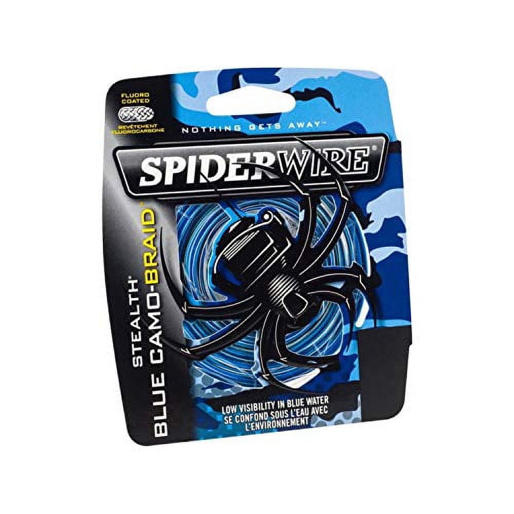 SpiderWire Stealth® Blue Camo Braid Fishing Line, Blue Camo, 80 lb Test Strength, 300 yd