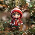 thumbnail image 5 of SUNSIOM Car Rearview Mirror Charms Cute Santa Snowman Hanging Decorations Small Christmas Tree Ornaments, 5 of 5