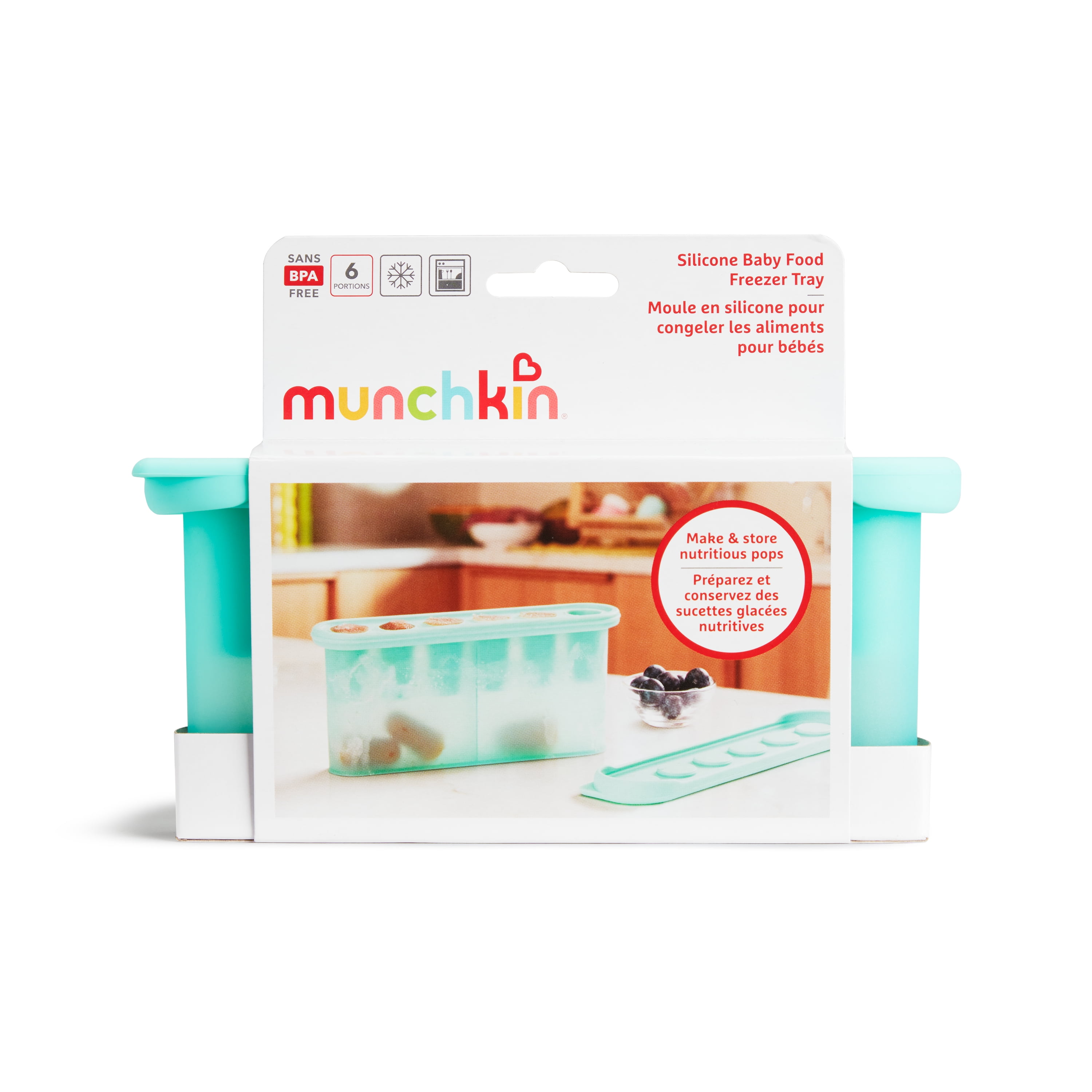 Munchkin® Silicone Baby Food Freezer Tray, Mint