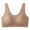 Khaki, variant on Seamless Wire Free Bra Woman Daily Comfort Scalloped Bras Shapewear Bralettes Wireless Soft Sleep Underwear (Medium, Black)
