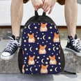 thumbnail image 6 of Rocae Corgi Lying With Moons And Stars print Computer bag with separate compartment, suitable for 15 inch laptop backpack, gift for men and women, 6 of 8