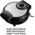 thumbnail image 2 of Compact waffle maker for dough with temperature control and mechanism 1200W nonstick pan, 2 of 5