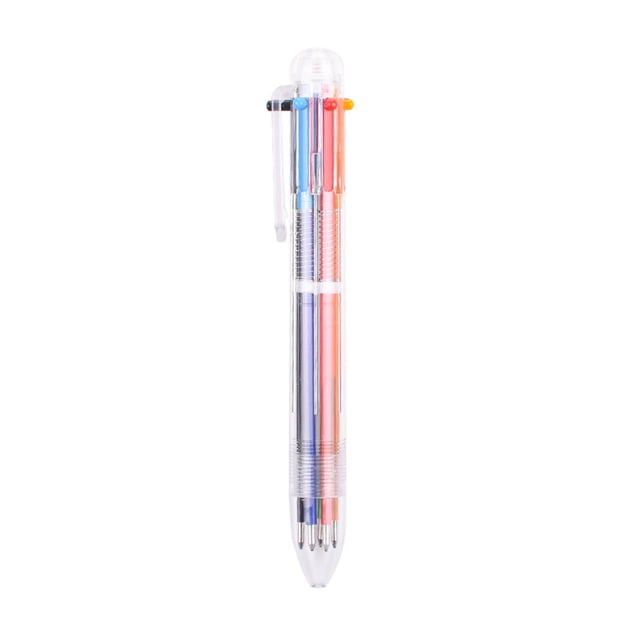 bolígrafos multicolores 6 en 1 de 0,5 mm, bolígrafos retráctiles de 6 colores para material escolar de oficina, regalo para estudiantes y niños oso de fresa Juguete