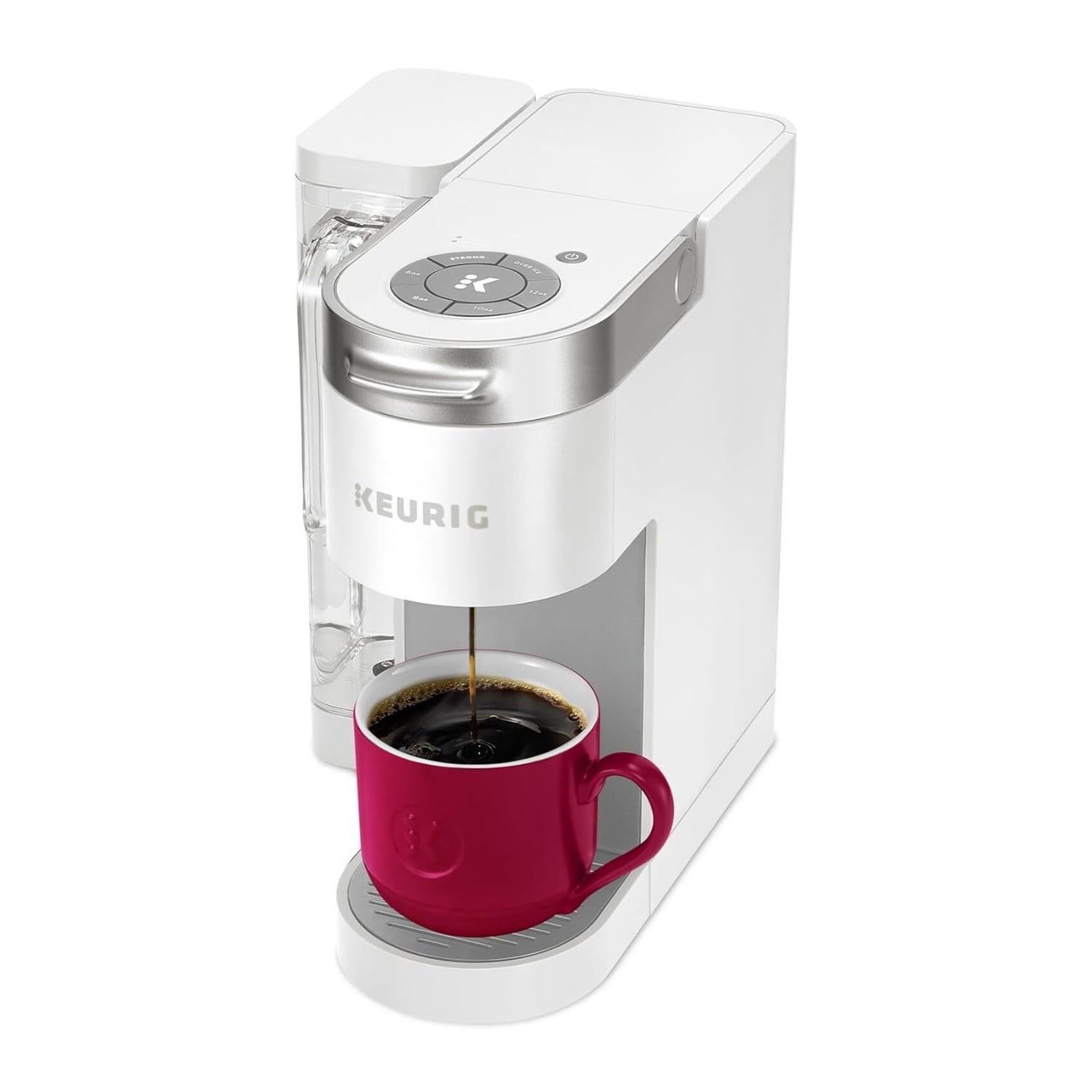 Keurig K-Supreme Single Serve K-Cup Pod Coffee Maker with MultiStream Technology, 4 Brew Sizes and 66oz Dual-Position Removable Reservoir (White)