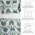 thumbnail image 6 of Noble Linens Teal Adobe Diamond Reversible 2-Piece Duvet Cover Set, Twin/Twin XL, 6 of 11