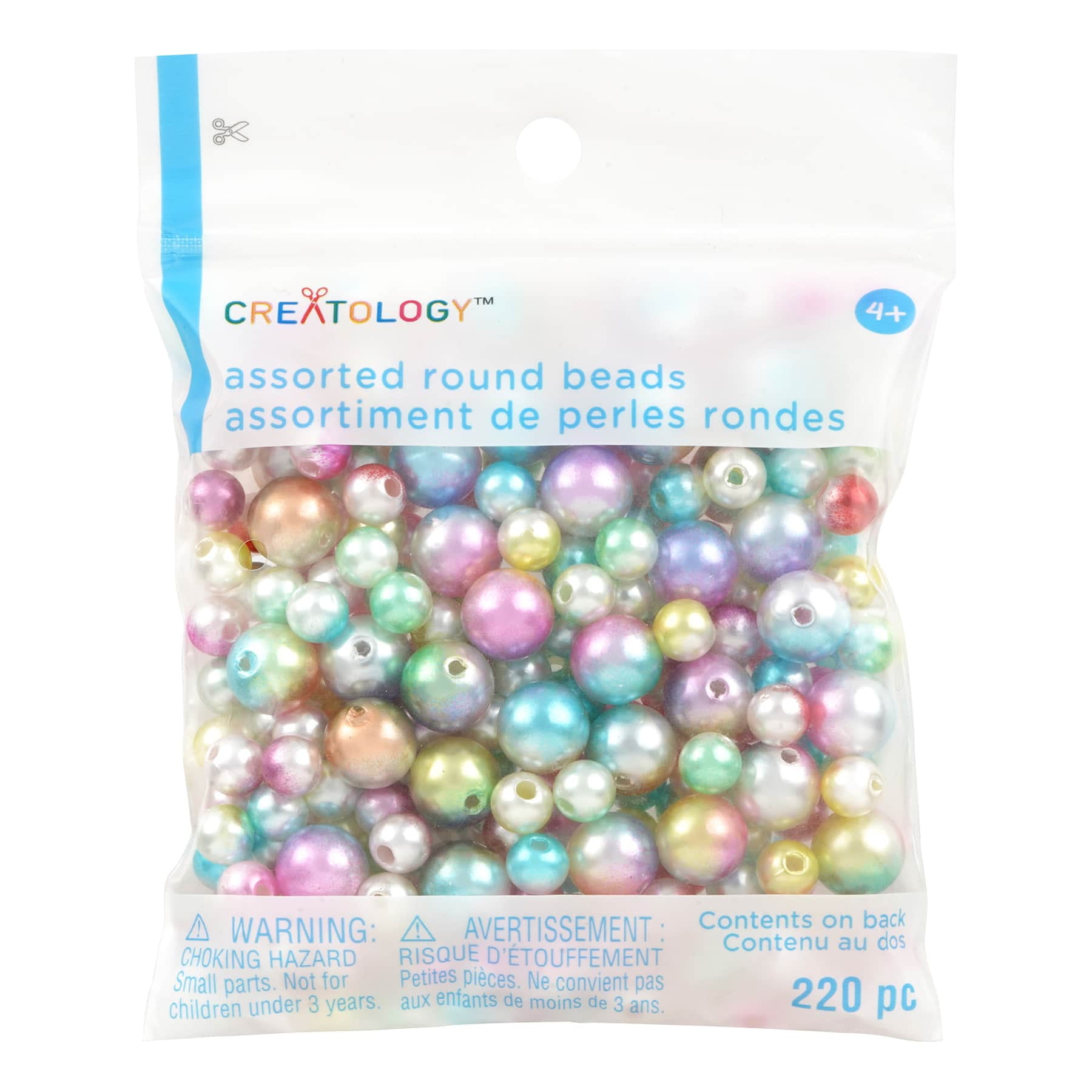 12 Packs: 220 ct. (2,640 total) Pearl Mermaid Round Beads by Creatology