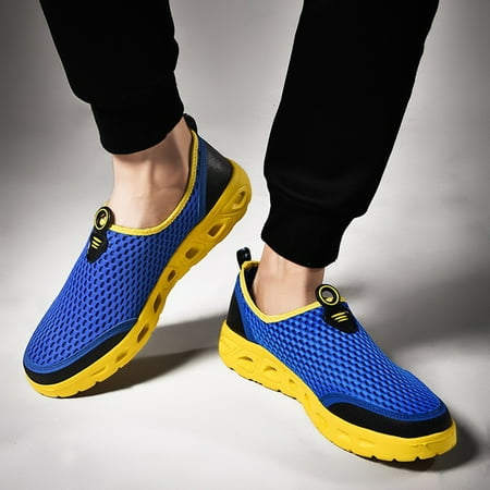 

Calceus Mens Womens Honeycomb Quick Drying Beach Shoes Yellow Size 10