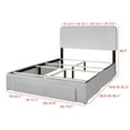 thumbnail image 5 of Home Design Freya Queen Upholstered Storage Panel Bed Frame with Foam-Cushioned Headboard and Footboard Drawer, White, Easy Assembly, 5 of 5