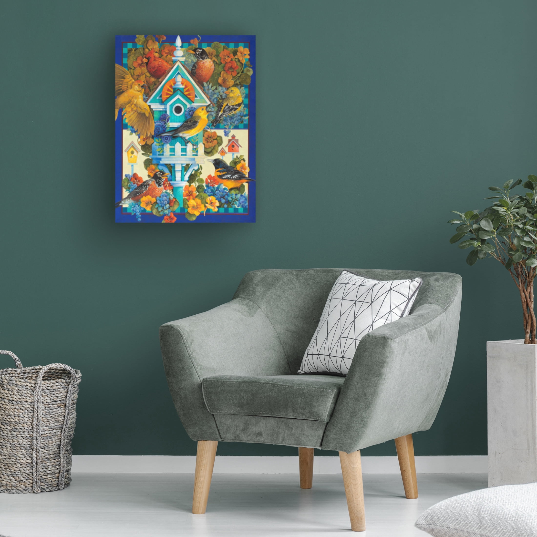 Canvas Wall Art - David Galchutt 'The Avian Sanctuary' Wall Art for Living Room, Bedroom, or Office Décor by Trademark Fine Art - 35 x 47 Inches