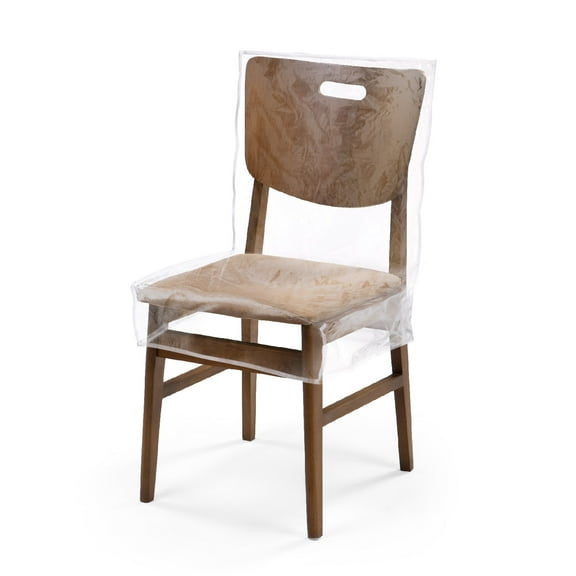 Uxcell 21 x 17 Inch Dining Chair Covers Protector, Plastic Dining Seat Cover, Clear