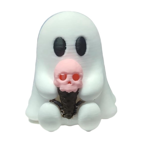 HaiSphere Halloween Figurine Decor Cute Ghost - Resin Statue for Shelf, Mantel, Tabletop, Great for Halloween Party, Fall Home Accent and Seasonal Display