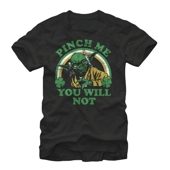 Men's Star Wars Do Not Pinch Yoda Graphic Tee Black X Large