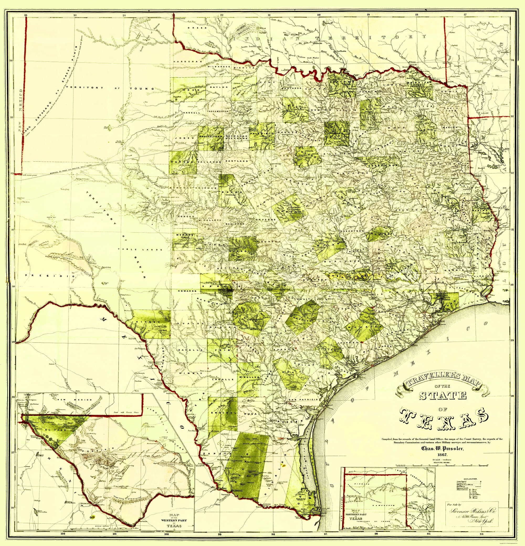 Cram 1875-23 x 31.25 Texas 
