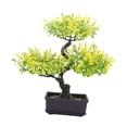 thumbnail image 4 of Bonsái artificial multiusos, planta de imitación coleccionable realista en maceta Amarillo, 4 of 9