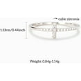 thumbnail image 5 of 925 Sterling Silver Cross Cubic Zirconia Rings for Women Eternity Purity Promise Ring Thin Thumb Ring Christian Confirmation Baptism Religious Jewelry Christmas Gifts for Mom Daughter, 5 of 5